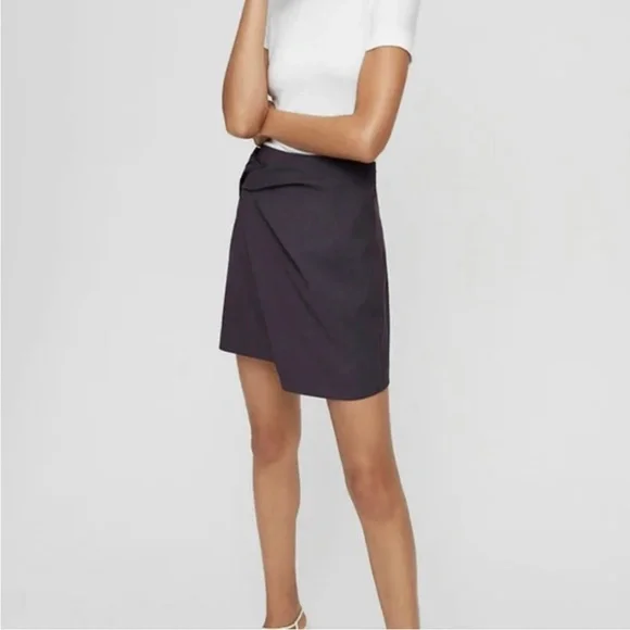 Aritzia Babaton Jethro Skirt Black Mini Asymmetric Size 00 Like new - Picture 4 of 16